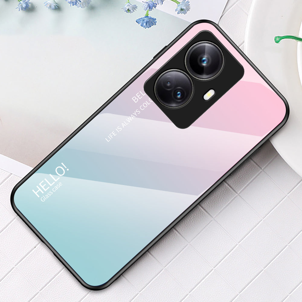 Til Realme 10 Pro 5G Gradient Color Ridsefast telefoncover Hærdet glas, hårdt pc-blødt TPU-telefoncover Til Realme 10 Pro 5G Gradient Color Ridsefast telefoncover Hærdet glas, hårdt pc-blødt TPU-telefoncover